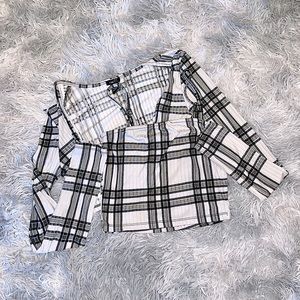 Cute Crop Top Tank and Drop Shoulder Shrug